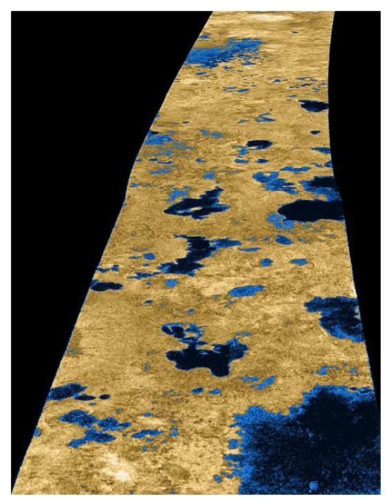 image hydrocarbure sur Titan